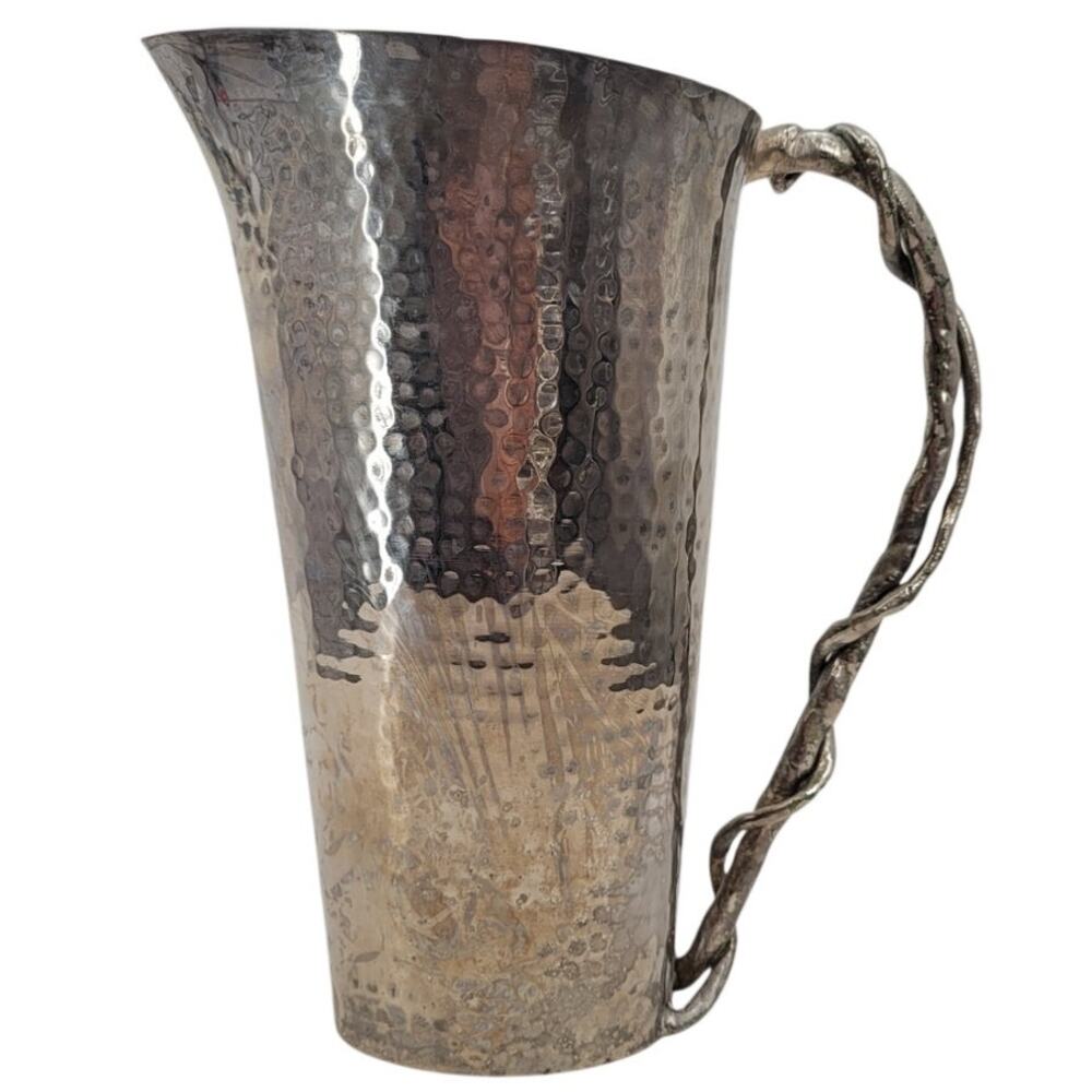 Michael Aram Wisteria Pitcher Hammered Metal Modern Minimalist Sculptural